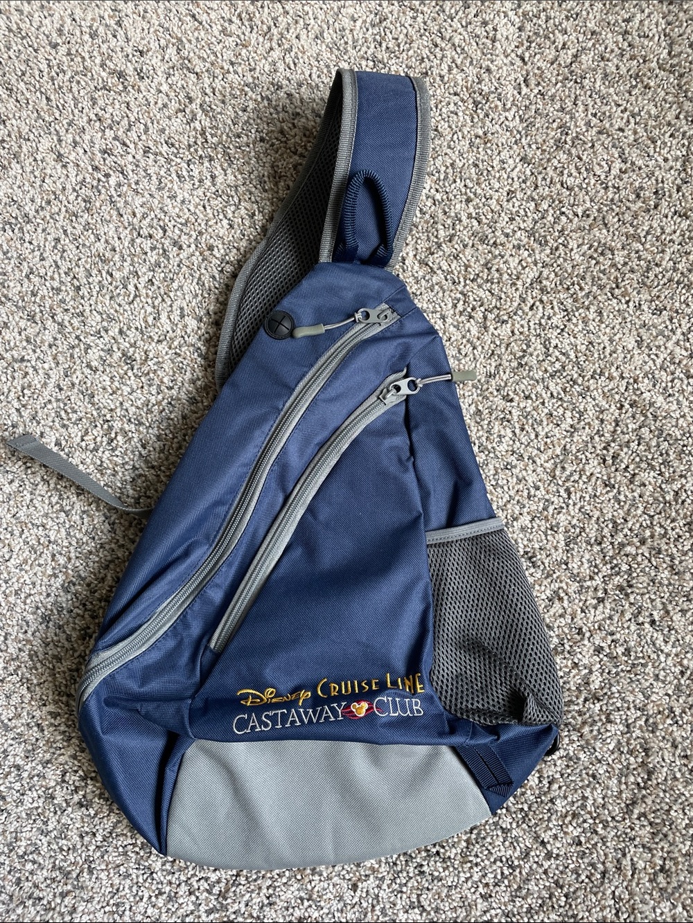 Disney Crusie Line Castaway Cay embroidered sling backpack
